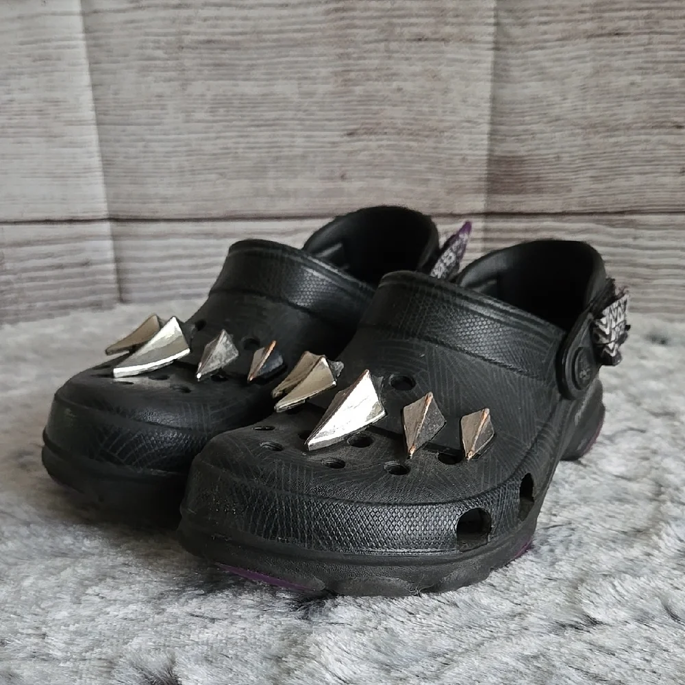 CROCS Black Panther Style, Kids Size 2, Great Condition